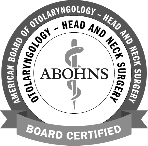 Logo for American Board of Otolaryngology - Head and Neck Surgery - board certified
